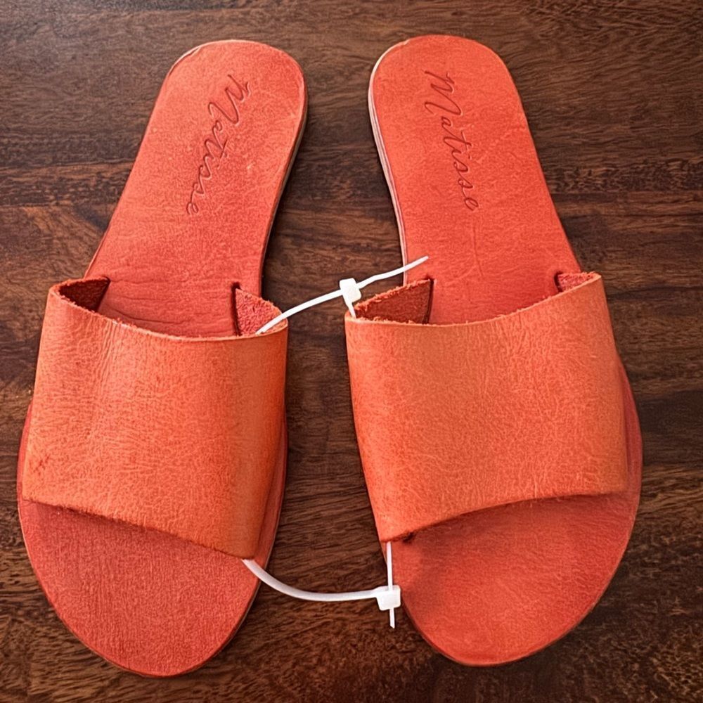 Matisse Carmen Slide Sandals Rust